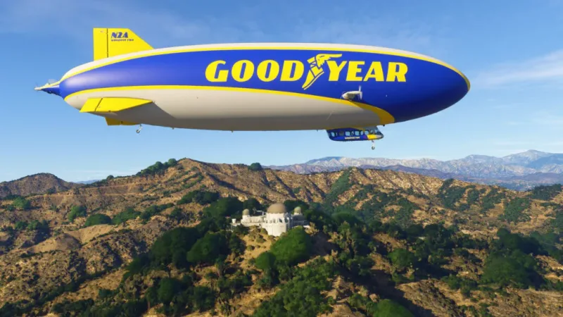 Goodyear Blimp chính thức xuất hiện trong Microsoft Flight Simulator 2024: Bay lượn trên những công viên quốc gia