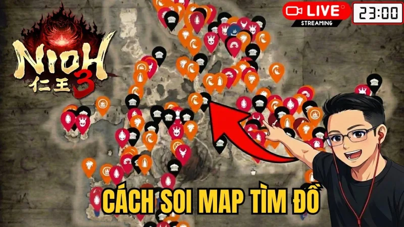 Nioh 3 — Cách xem full bản đồ, loot đồ & teleport cực dễ (PCNET)